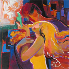 Схема вышивки «влюблённые»