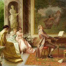 Схема вышивки «музыкальный вечер»