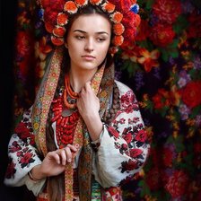 Схема вышивки «Украинка»