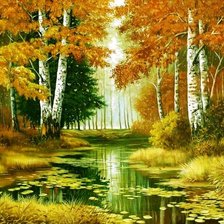 Схема вышивки «Осень золотая»