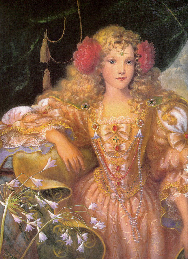 портрет придворной дамы - девушка - оригинал