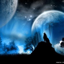 Схема вышивки «Луна»