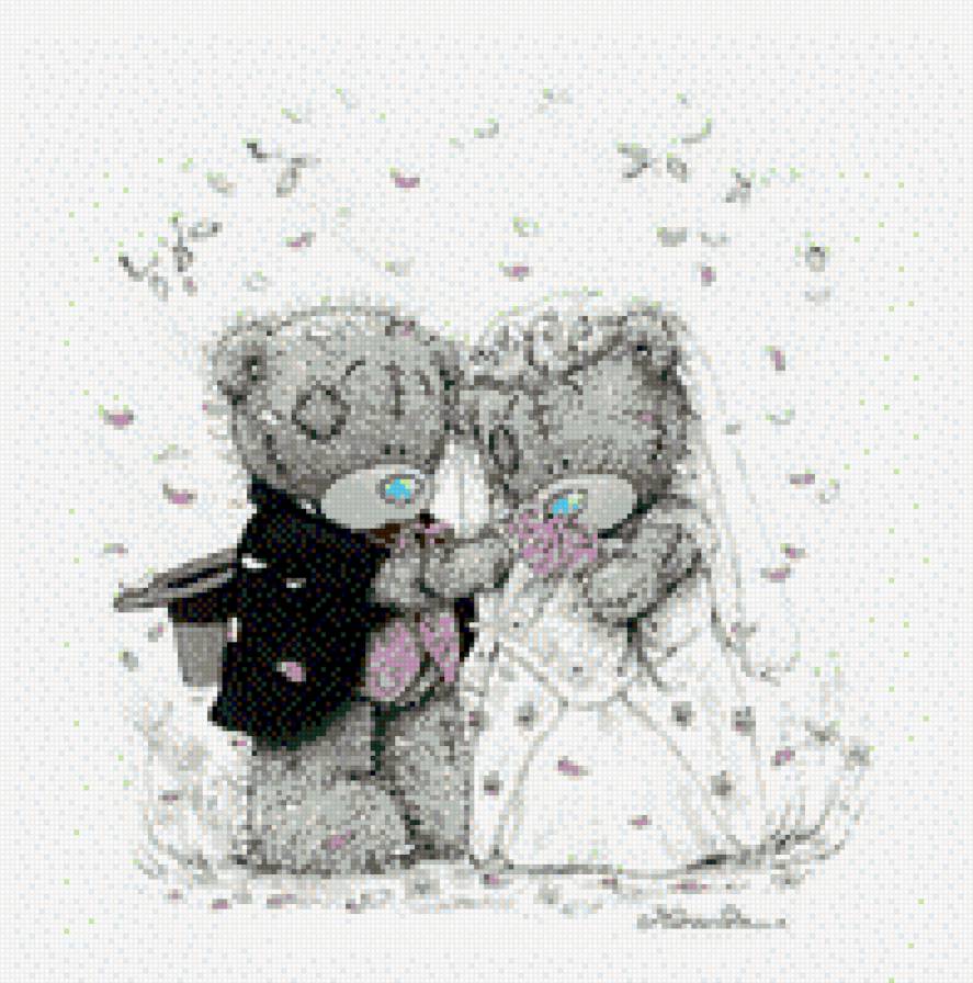 Свадьба мишек - мишка тэдди, мишка, свадьба - предпросмотр