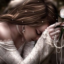 Схема вышивки «Девушка»