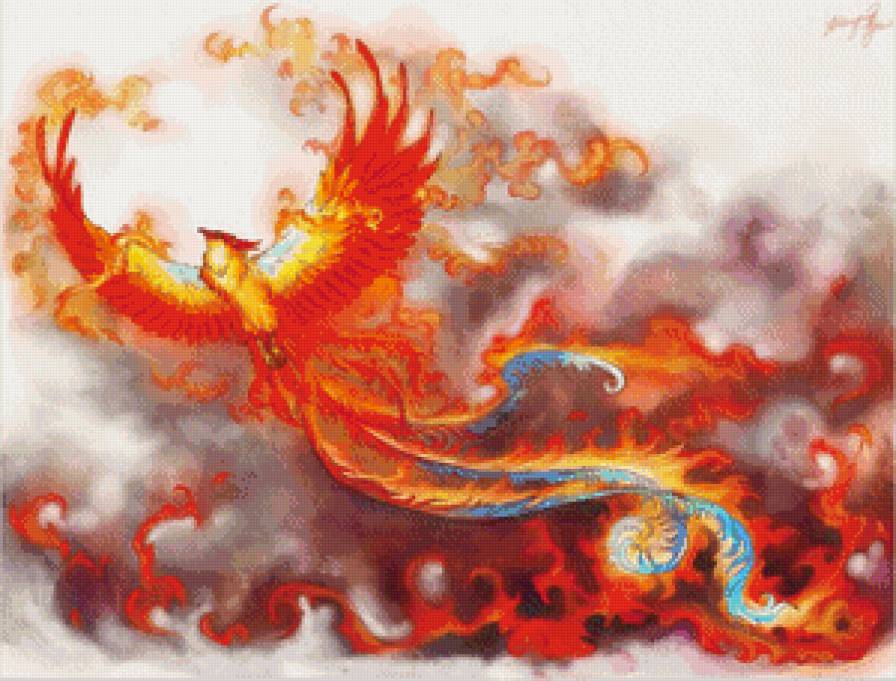 Феникс - огонь, феникс, птица - предпросмотр