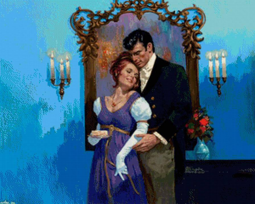 пара со свечами - страсть, свечи, пара, зеркало, любовь, женщина, мужчина - предпросмотр