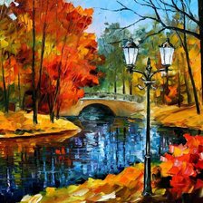 Схема вышивки «золотая осень в парке»