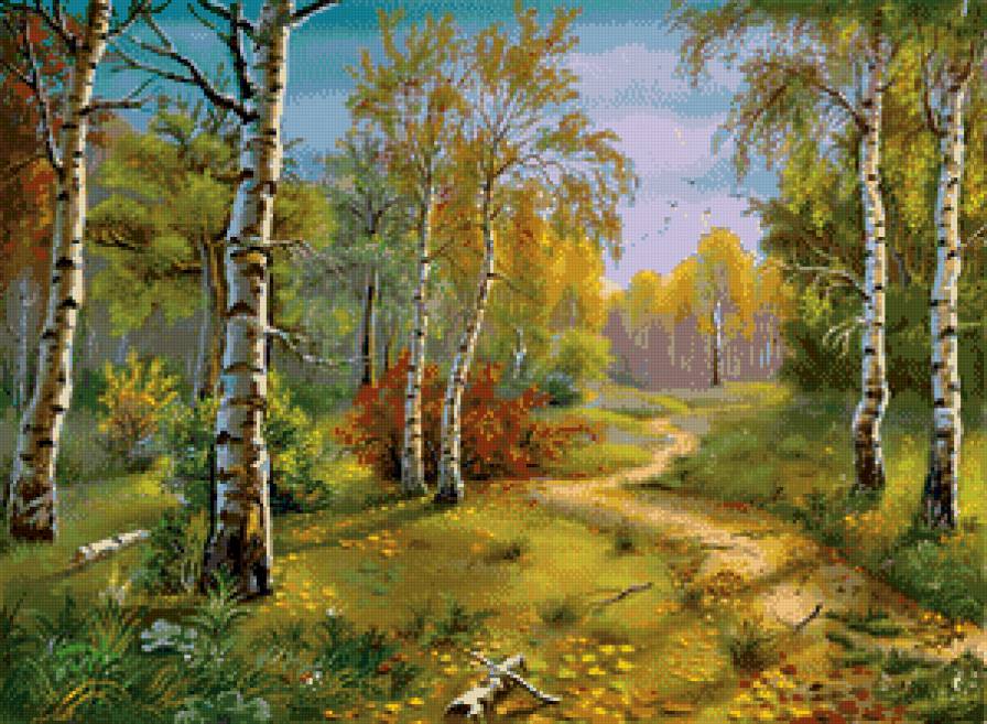 Природа - природа, пейзаж, березы - предпросмотр