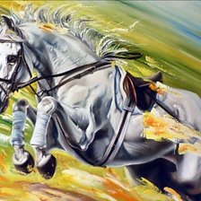 Схема вышивки «Лошади»