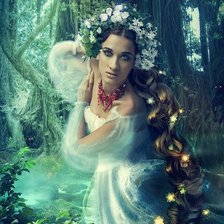 Схема вышивки «лесная нимфа»