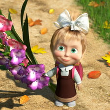 Схема вышивки «школьница»