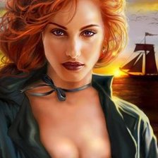 Схема вышивки «Рыжая мадам»