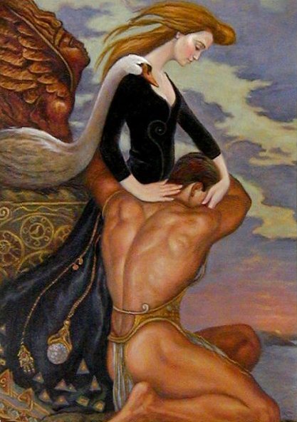 Пара - он и она, вместе, гусь - оригинал