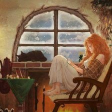 Схема вышивки «У окна»