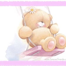 Схема вышивки «мишка на кпчелях»