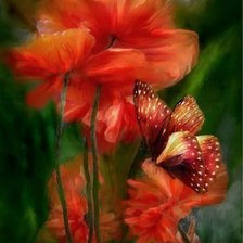 Схема вышивки «маки»