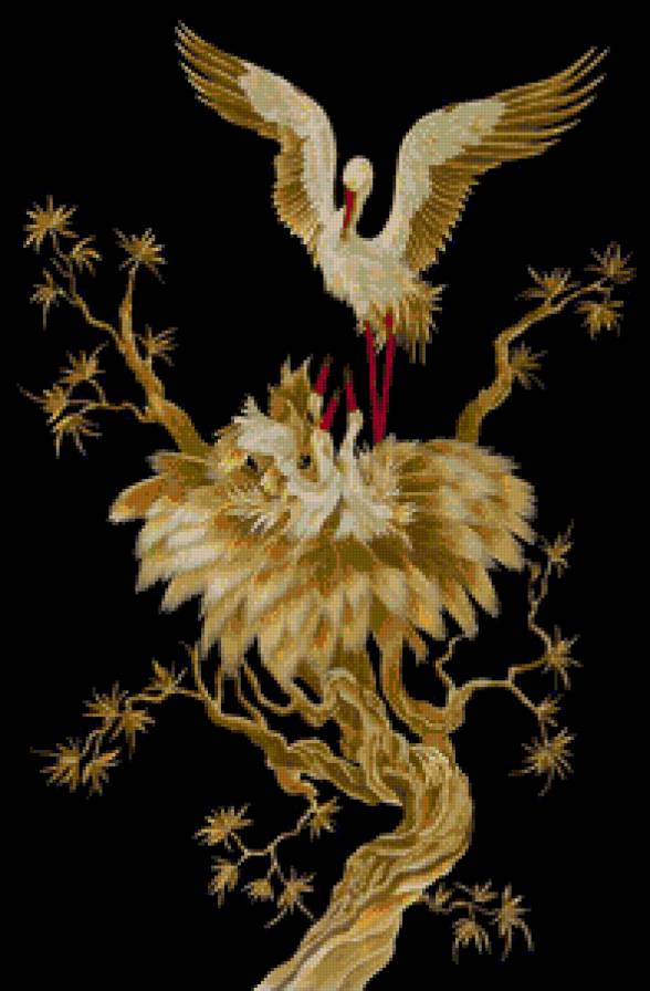 Валерий Козлов - аисты, гнездо, птицы - предпросмотр