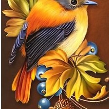 Схема вышивки «Птичка»