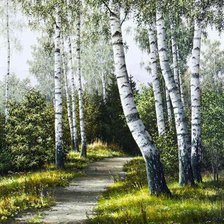 Схема вышивки «Березки»