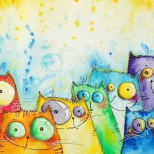 Схема вышивки «коты»