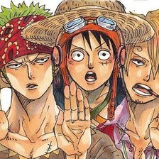 Схема вышивки «Луффи, Зоро, Санджи»