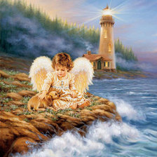 Схема вышивки «angelito de la guarda»