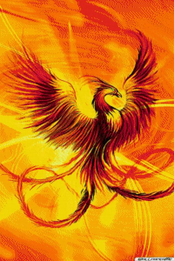 Феникс - птица, огонь, феникс - предпросмотр