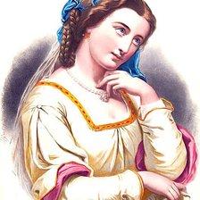 Схема вышивки «портрет девушки»