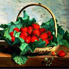 Схема вышивки «сочная клубника в корзине»