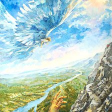 Схема вышивки «ангел в небе»