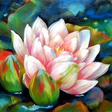 Схема вышивки «подушка "лотос"»