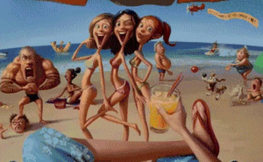 на пляже - предпросмотр