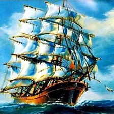 Схема вышивки «парусник»