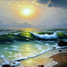 Схема вышивки «морской прибой»