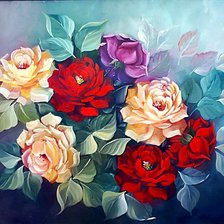 Схема вышивки «розы»