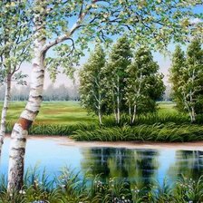 Схема вышивки «Пейзаж»