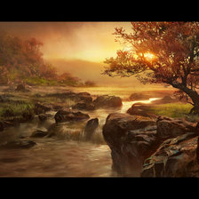 Схема вышивки «Речка»