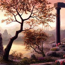 Схема вышивки «Красивый пейзаж»