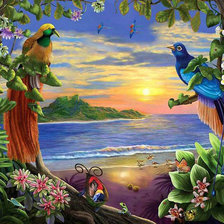 Схема вышивки «Райский уголок»