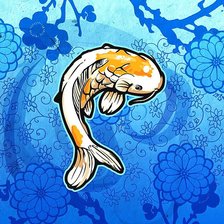 Схема вышивки «японский карп»