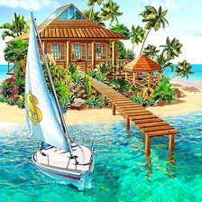 Схема вышивки «остров мечты»