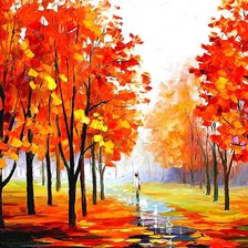 Схема вышивки «осенний парк»