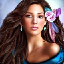 Схема вышивки «девушка»