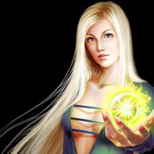 Схема вышивки «девушка с кристаллом»