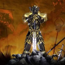 Схема вышивки «рыцарь»