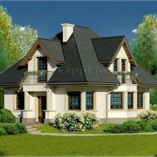 домик с мансардой