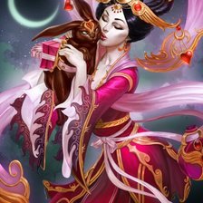 Схема вышивки «японская богиня»