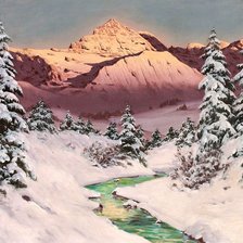 Схема вышивки «горный пейзаж»