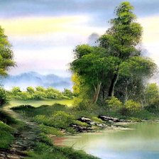 Схема вышивки «летний пейзаж»