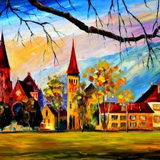 Схема вышивки «городской пейзаж»